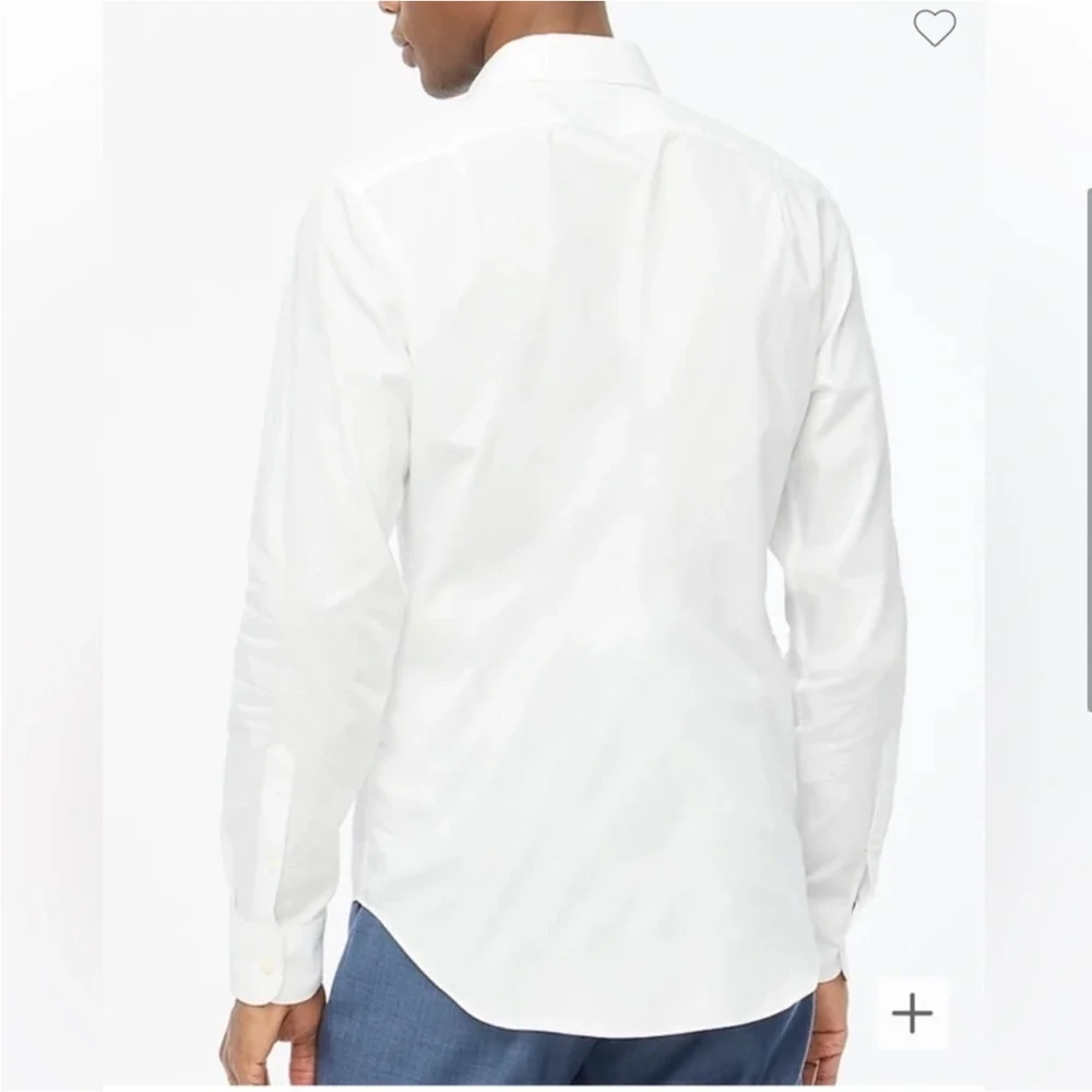 NWT J. Crew Classic Bowery performance dress shirt in white Sz L